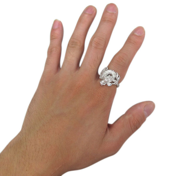 指輪・メンズ・龍・ドラゴン・ロイヤルブルームーンストーンリング・6月誕生石・プラチナの通販は