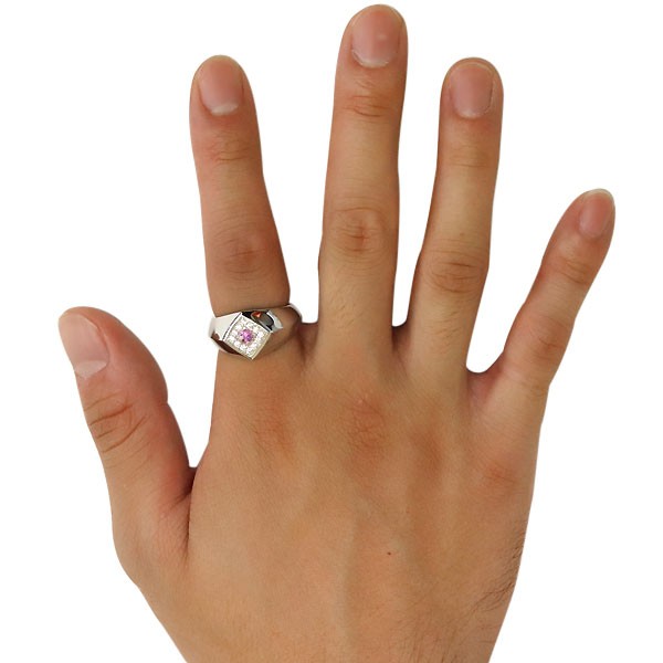 印台リング シルバー 指輪 天然石 ピンクサファイア メンズリングの通販はau PAY マーケット - PLEJOUR-プレジュール- | au  PAY マーケット－通販サイト