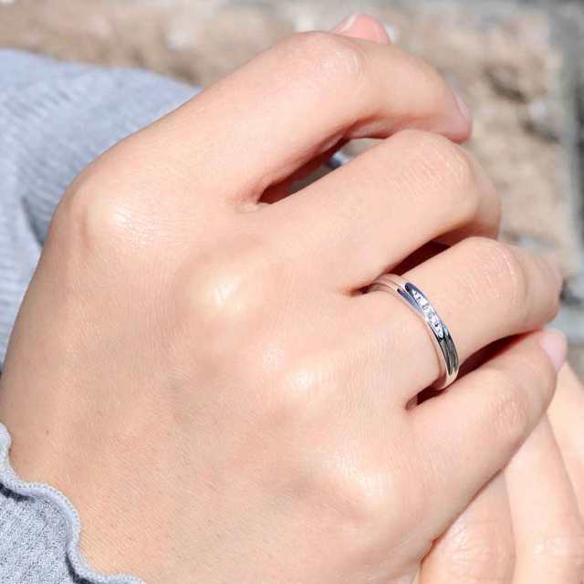 結婚指輪 マリッジリング 18k 18金 ダイヤモンド ペア 指輪 2本セット