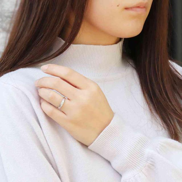 結婚指輪 プラチナ 2本セット ペアリング ダイヤモンド ペア カップル マリッジリング 人気_1