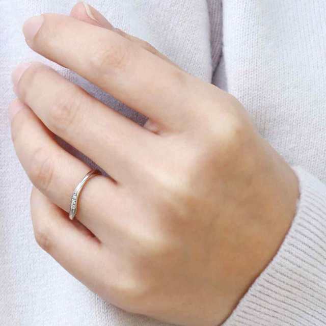 結婚指輪 マリッジリング ダイヤモンド 2本セット 10金 10k 指輪 ペア カップル シンプル お揃い ひねり 人気