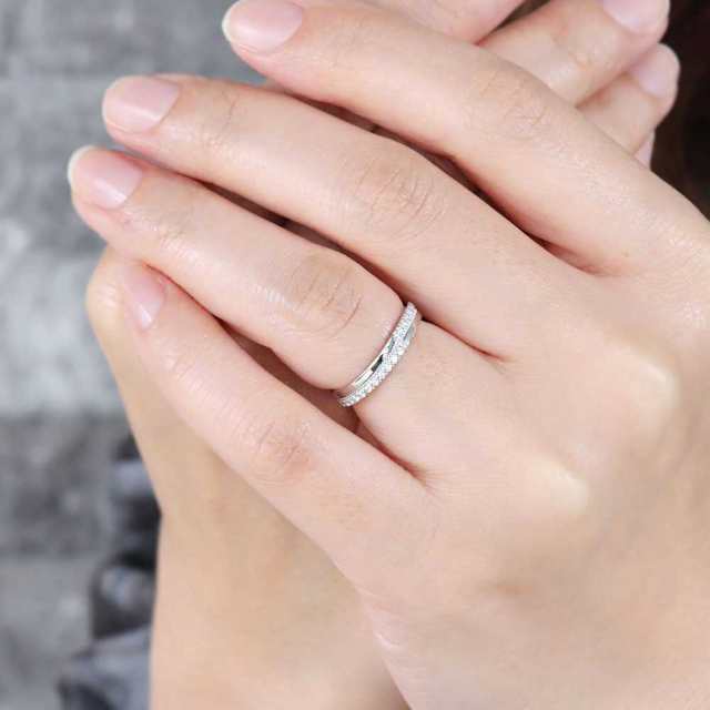 結婚指輪 18金 ペアリング カップル 2個セット 指輪 マリッジリング クロス 18k ダイヤモンド S字デザイン ミルの通販はau PAY  マーケット - PLEJOUR-プレジュール- | au PAY マーケット－通販サイト