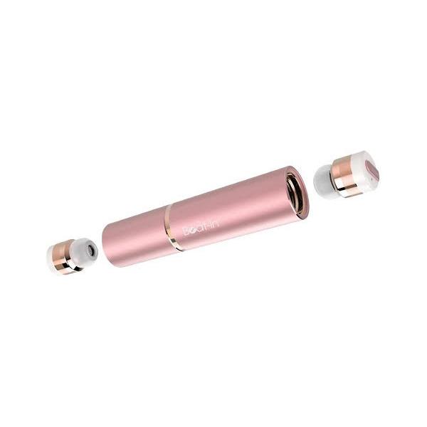 ビートイン スティック Bluetooth 4.1対応 ワイヤレスイヤホン BI9321 ローズゴールド イヤホン ヘッドフォン ブルートゥース 左右 完全独立型 新品 送料無料