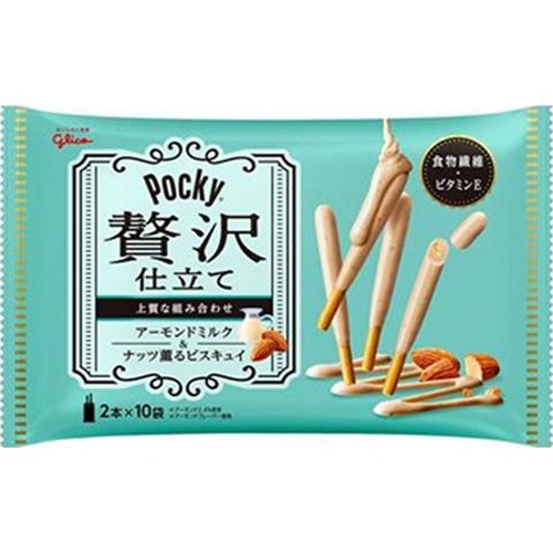 グリコ ポッキー贅沢仕立て アーモンドミルク 10袋×14入の通販は 5,459円