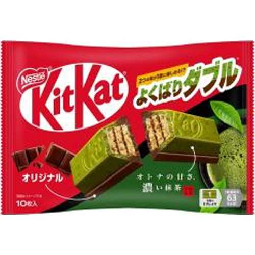 ネスレ キットカット よくばりダブル 濃い抹茶＆オリジナル 10枚×12袋の通販は