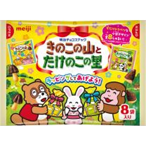 明治 きのこたけのこ（袋） 8袋×18袋（12月上旬頃入荷予定）の通販は 7,613円