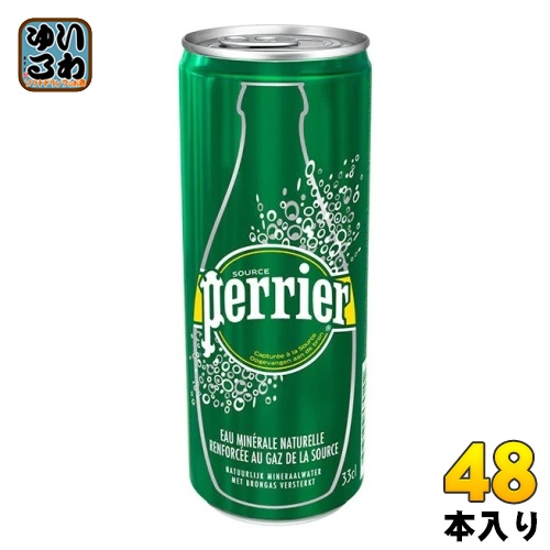 ペリエ 330ml 缶 48本 (24本入×2 まとめ買い) 炭酸水 無糖 飲み切り 南フランス産 7,493円