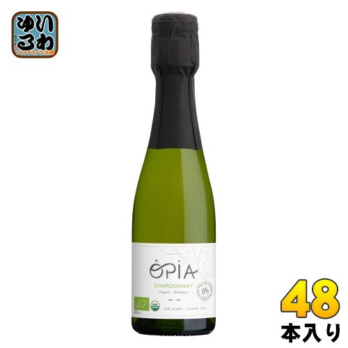 パシフィック洋行 オピア シャルドネ スパークリング オーガニック ノンアルコール 200ml 瓶 48本 (24本入×2 まとめ買い) ノンアル 炭酸