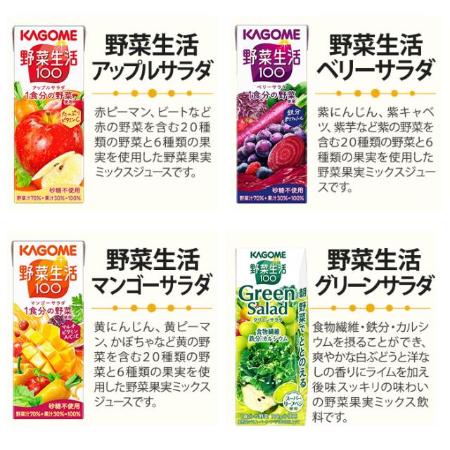 カゴメ 野菜ジュース 野菜生活 他 195ml 200ml 紙パック 選べる 72本 (24本×3 まとめ買い) 季節限定 よりどり ビヨンド にんじん プレミアム 旬にんじん 夏のフルーツ 山梨すもも ネーブルオレンジ はっさく 機能性表示食品_14