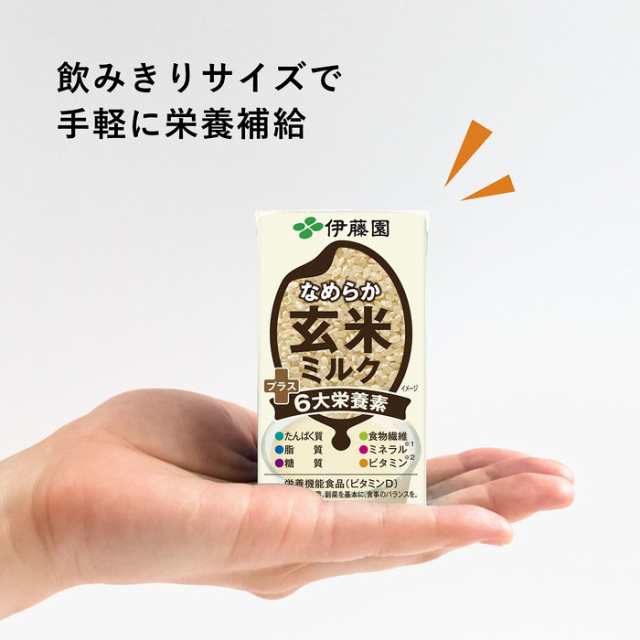 伊藤園 なめらか玄米ミルク プラス6大栄養素 125ml 紙パック 36本 (18本入×2 まとめ買い) 〔植物性ミルク 栄養機能食品〕の通販はau  PAY マーケット いわゆるソフトドリンクのお店 au PAY マーケット－通販サイト