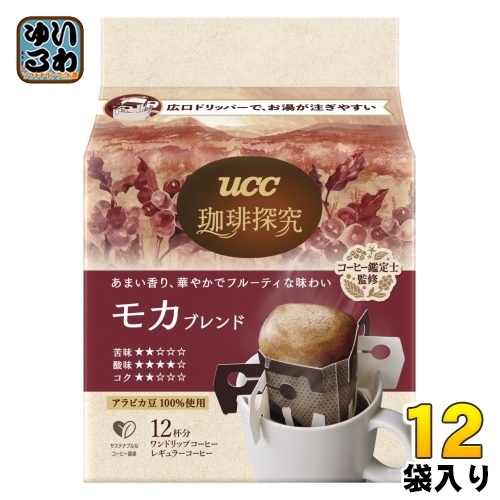 UCC 珈琲探究 ワンドリップコーヒー モカブレンド 12杯分 12袋 (6袋入×2 まとめ買い) コーヒー ドリップコーヒー 珈琲 レギュラーコーヒー