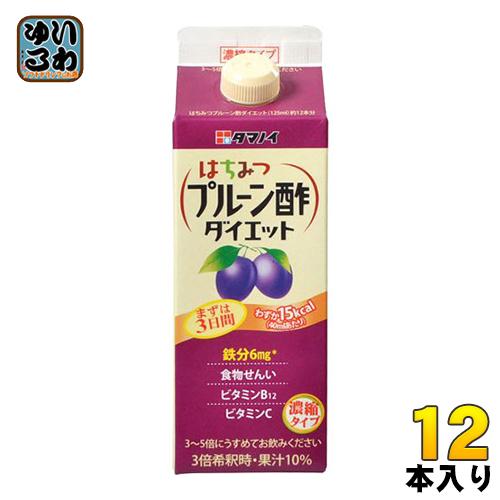 タマノイ はちみつプルーン酢ダイエット 濃縮タイプ 500ml 紙パック 12本入 5,702円