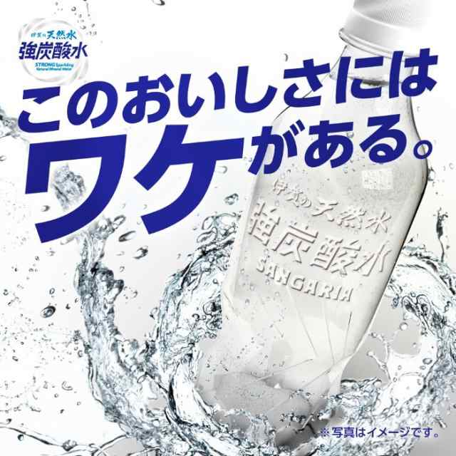 サンガリア 伊賀の天然水 強炭酸水 500ml*24本入 サンガリア 天然水炭酸水