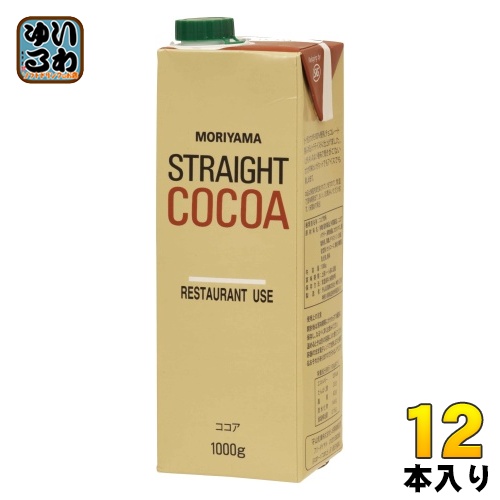 守山乳業 MORIYAMA ストレートココア 業務用 1000g 紙パック 12本 (6本入×2 まとめ買い)の通販は 7,690円