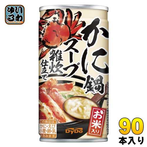 ダイドー かに鍋スープ 雑炊仕立て 185g 缶 90本 (30本入×3 まとめ買い) 缶スープ お米入り ぞうすい