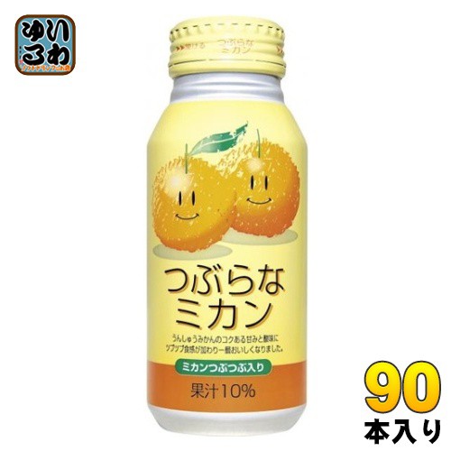 JAフーズおおいた つぶらなミカン 190g ボトル缶 90本 (30本入×3 まとめ買い) 果汁飲料 温州みかん 果肉