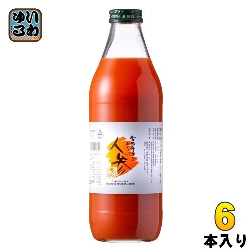 いち粒 雪国生まれのおいしい人参ジュース 1000ml 瓶 6本入 野菜ジュースの通販は