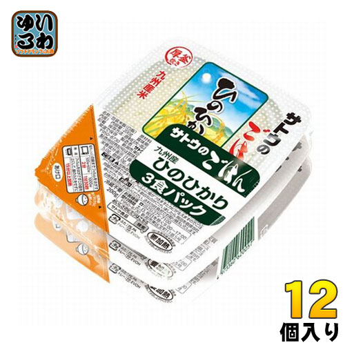 サトウ食品 サトウのごはん 九州産ひのひかり 200g 3食パック×12個入の通販は 6,428円