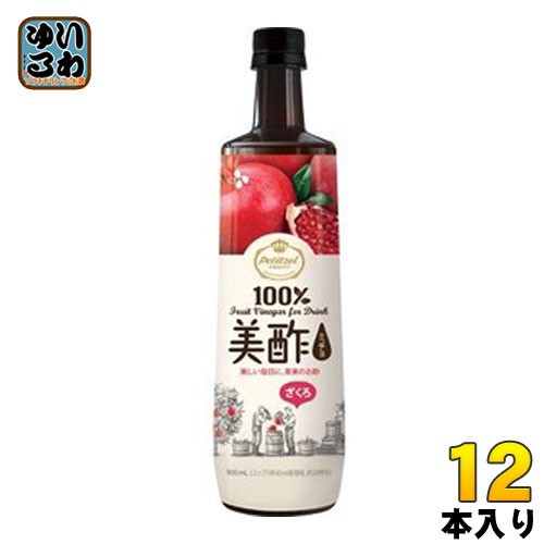 CJジャパン プティチェル美酢(ミチョ) ざくろ 900ml ボトル 12本入