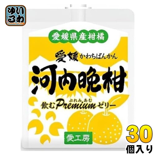 愛工房 飲むぷれみあむゼリー 河内晩柑 180g パウチ 30個入 ゼリー飲料 柑橘