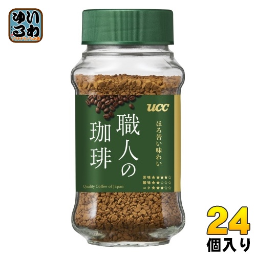 UCC 職人の珈琲 ほろ苦い味わい 66g 瓶 24個 (12個入×2 まとめ買い) コーヒー 珈琲 インスタントコーヒー