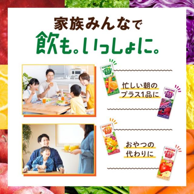 カゴメ 野菜生活100 アップルサラダ 200ml 紙パック 72本 (24本入×3 まとめ買い) 野菜ジュース 1食分の野菜使用 砂糖不使用_5