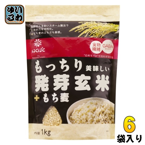 はくばく もっちり美味しい 発芽玄米+もち麦 1000g 6袋入 食物繊維 GABA 国産玄米の通販は 5,479円