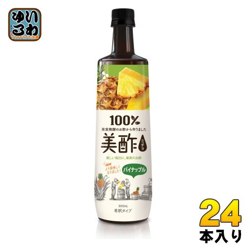 CJジャパン 美酢(ミチョ) パイナップル 900ml ボトル 24本 (12本入×2 まとめ買い)