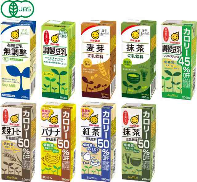 マルサンアイ 豆乳 200ml 紙パック 選べる 72本 (24本×3) 豆乳