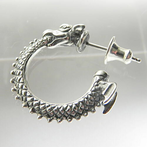 送料無料 ウロボロスピアス 龍ピアス メンズピアス メンズアクセ ドラゴンピアス ハンドの通販はau Pay マーケット シルバーアクセサリー夢ロード