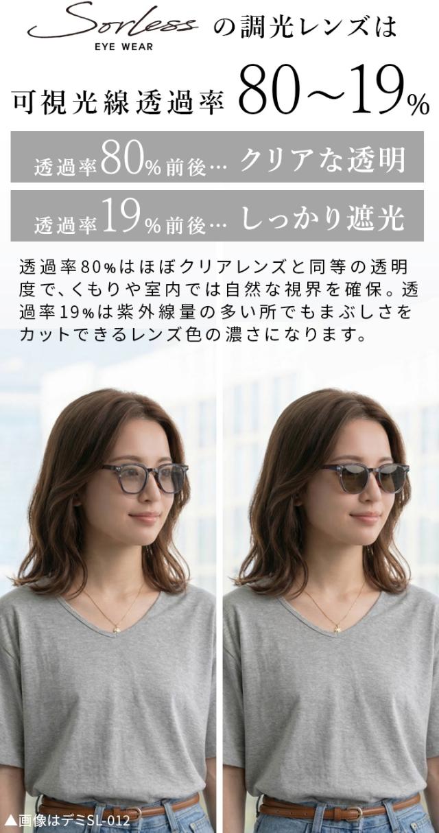 【特典付】 サングラス 調光 レディース メンズ UVカット ソーレス アイウェア 調光グレー SL-0 SL-1 Sorless eyewear SUNGLASSES 度なし 99% 紫外線カット ウェリントン メガネ 調光サングラス 釣り 運転 ゴルフ 軽量 ギフト 送料無料_9