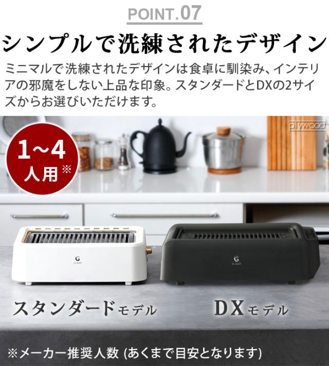 特典付 減煙 煙が出ない 焼肉 ホットプレート バーベキュー コンロ GLAMP 超少煙グリル グランプ DX SG03 無煙グリル 無煙 遠赤外線 スモークレス 煙が少ない 焼き鳥 電気 おしゃれ 角型 卓上 送料無料 P10倍の通販は - plywood au PAY