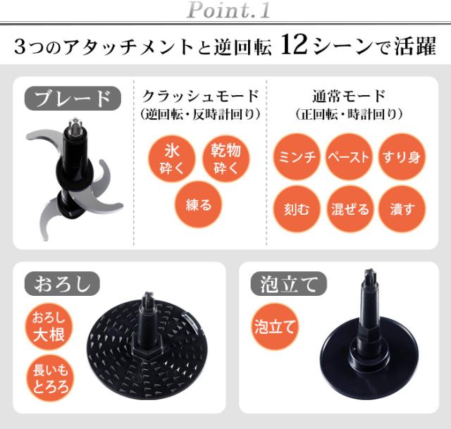 特典付 ビタントニオ フードプロセッサー VCR-30  Vitantonio コンパクト フードカッター 離乳食 ミキサー ガラス アイスクラッシャー おろし 泡立て ブレンダー かき氷機 大根おろし 生クリーム 電動 おしゃれ スムージー 送料無料の通販は