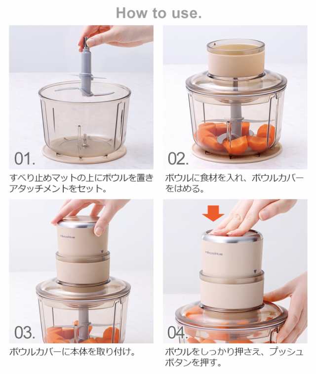 recolte レコルト フードプロセッサー コンボ RCP-6 W ミキサー