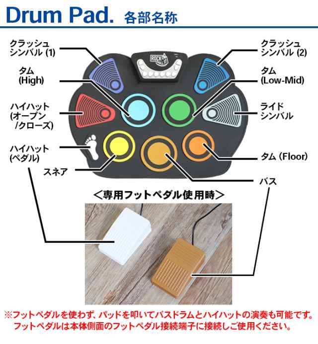 おもちゃ 電子ドラム カラー コード ドラム Color Code Drum MUK