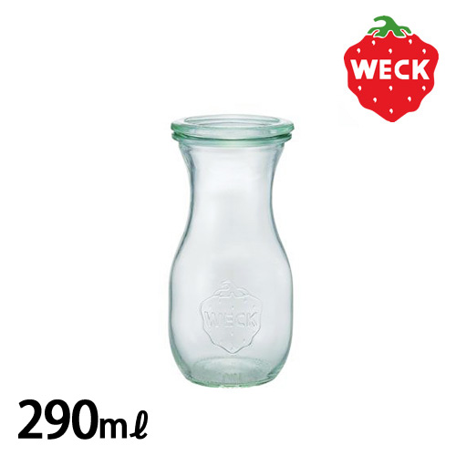 【12時迄のご注文は当日発送】 ウェック ジュース ジャー WE-763 [ 290ml ] WECK JUICE JAR 本体＋フタ [保存容器 ガラス瓶 密封ビン ジャム瓶 容器]