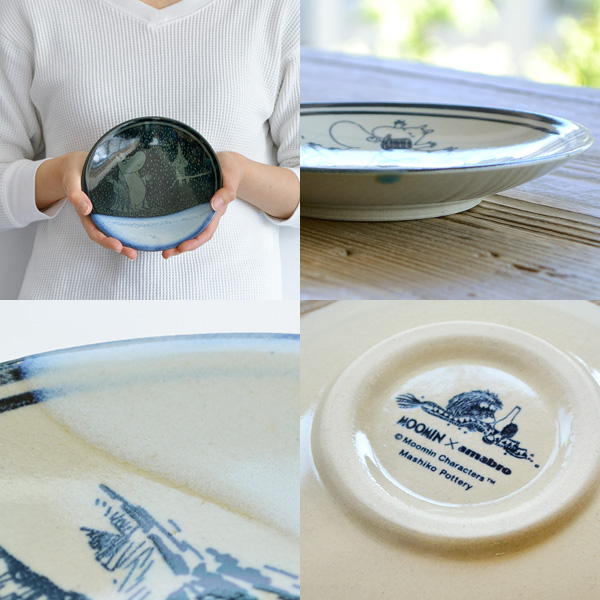 【12時迄のご注文は当日発送★送料無料】 益子焼 MOOMIN×amabro MASHIKO POTTERY-GLAZE- BOX SET ≪5枚set≫ [ 陶器 お皿 北欧]_2