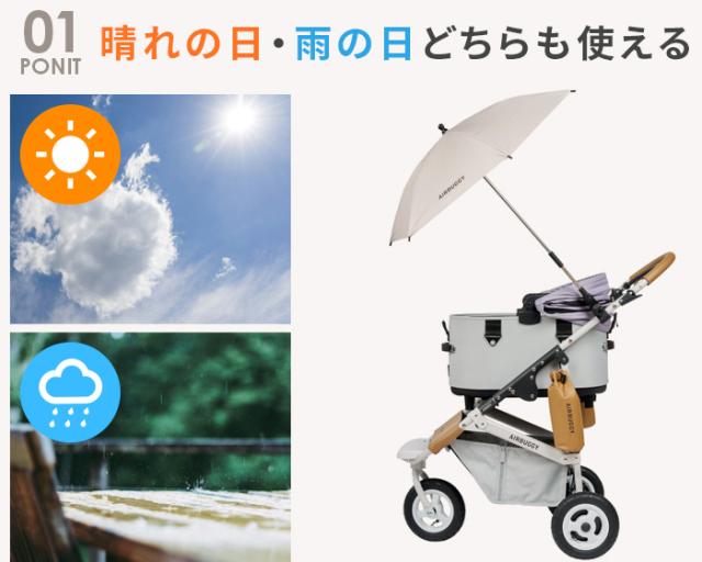 正規品 2025年モデル エアバギー 日傘 晴雨兼用傘 AIRBUGGY UV PROTECT 