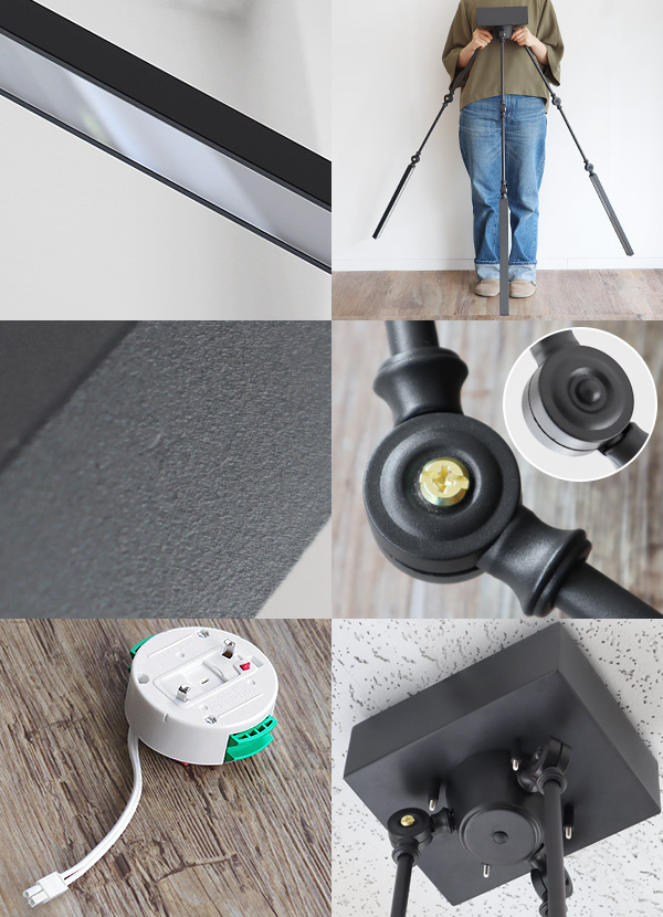 【12時迄のご注文は当日発送★送料無料】スタンド ワーカー 3アーム LEDライト 昼白色 BRID STAND WORKER_3 ARM LED LIGHT [照明 天井 おしゃれ シーリングライト led インダストリアル インテリア 照明器具 リビング スポットライト スマート カフェ 無骨 ]_2