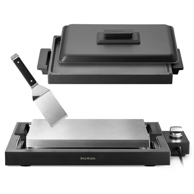 【正規店】 バルミューダ ザ・プレート プロ ＋ グリドル＆カバー セット BALMUDA The Plate Pro K10A-BK ＋ Griddle &amp; Cover K10-A100【12時迄のご注文は当日発送★送料無料★P5倍】_1