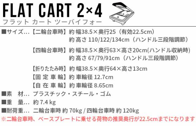 台車 折りたたみ コンパクト フラットカート ツーバイフォー FLAT CART 2×4 キャスター付き タイヤ 大きい おしゃれ 2輪 4輪  収納ケースの通販はau PAY マーケット plywood au PAY マーケット－通販サイト