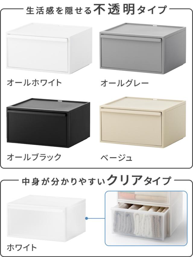 【選べる特典付】収納ケース プラスチック 引き出し 日本製 チェスト ライクイット クローゼットシステム ワイド引き出し Mサイズ 2個セット Like-it 衣装ケース 収納ボックス 収納 棚 おしゃれ スタッキング スタックボックス 送料無料_5