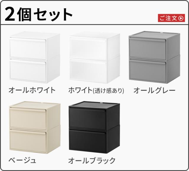 【選べる特典付】収納ケース プラスチック 引き出し 日本製 チェスト ライクイット クローゼットシステム ワイド引き出し Mサイズ 2個セット Like-it 衣装ケース 収納ボックス 収納 棚 おしゃれ スタッキング スタックボックス 送料無料_1