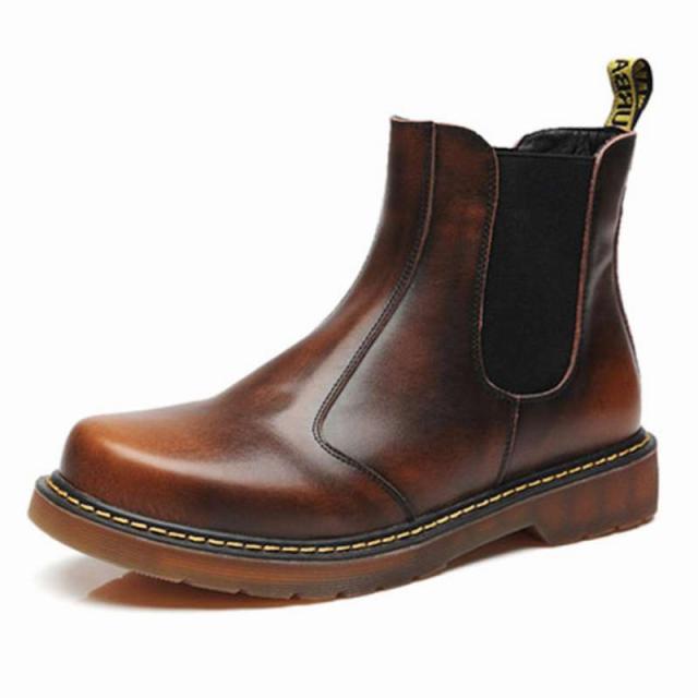 ブーツ メンズ ウォーキングシューズ レザー ブランド 靴 革 軽量 夏