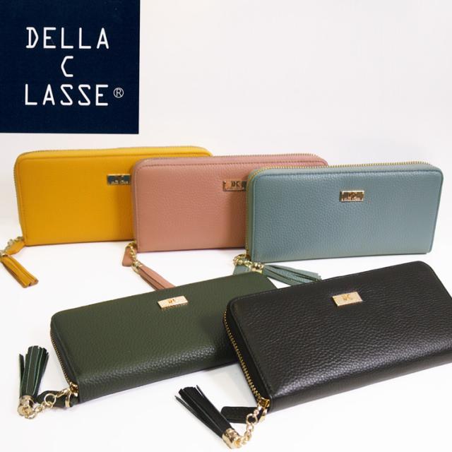 長財布 レディース  財布 DELLA C LASSE デラクラッセ  本革 タッセル 牛革 ラウンドファスナー シュリンク型押し カウレザー の通販は
