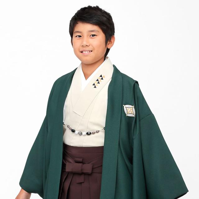 卒業式 小学生 男児 着物 ジュニア 小町kids ブランド 羽織 袴 レンタル 往復送料無料 貸衣装 緑 グリーン_1