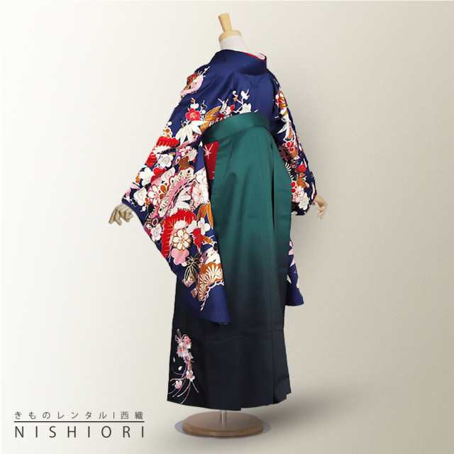 二尺袖 着物 袴 レンタル 貸衣装 From Kyoto ブランド Mサイズ 紺