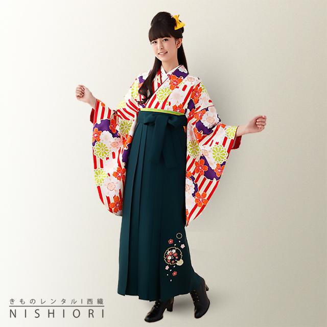 二尺袖 着物 袴 レンタル 貸衣装 夢千代 袴 Mサイズ 白 赤 小学生 対応 ブーツ選択可