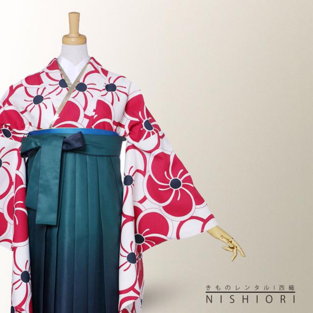 二尺袖 着物 袴 レンタル 貸衣装 袴 S Mサイズ 小学生 対応 梅 赤 白 緑 刺繍 ブーツ選択可 二尺袖 着物 袴 レンタル 貸衣装 袴 S Mサイズ 小学生 対応 梅 赤 白