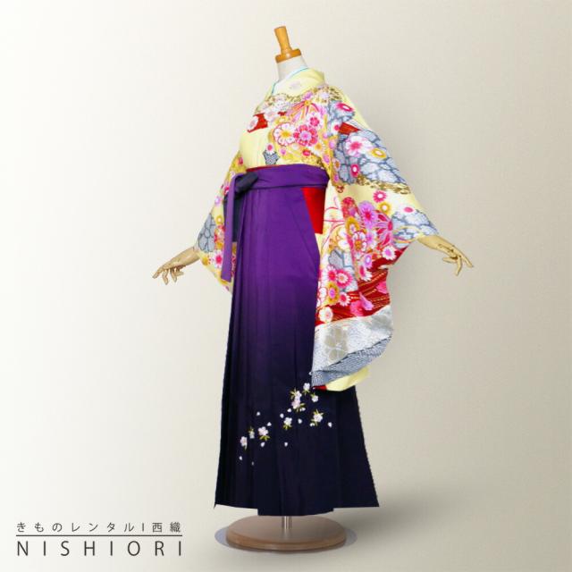 二尺袖 着物 袴 レンタル From KYOTO 貸衣装 Sサイズ Mサイズ Lサイズ 小学生 対応可 黒 牡丹 紫 ブーツ選択可 二尺袖 着物 袴 レンタル From KYOTO 貸衣装 Sサイズ Mサイズ Lサイズ